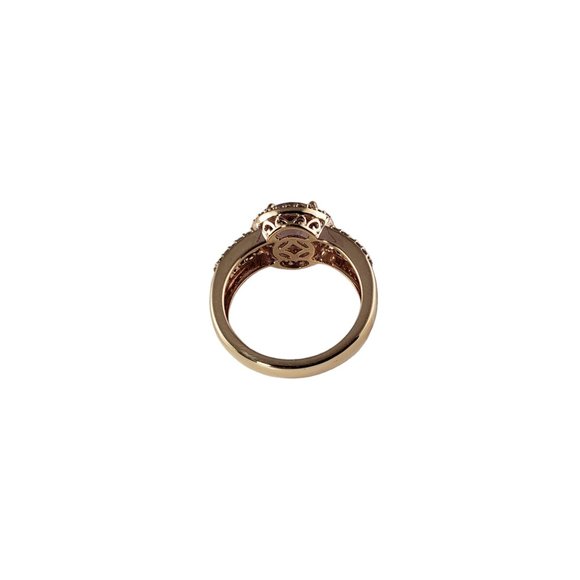 14K RG Rhodolite Garnet & Champagne Diamond Ring Size 8 JAGi Certified #13889 - Picture 10 of 16